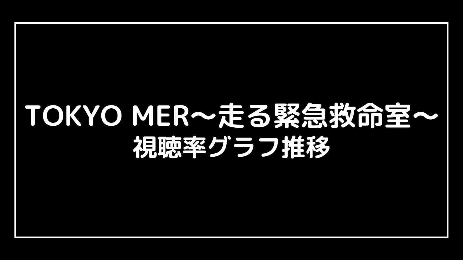 『TOKYO MER〜走る緊急救命室〜』現在の視聴率速報と最終回までのグラフ推移