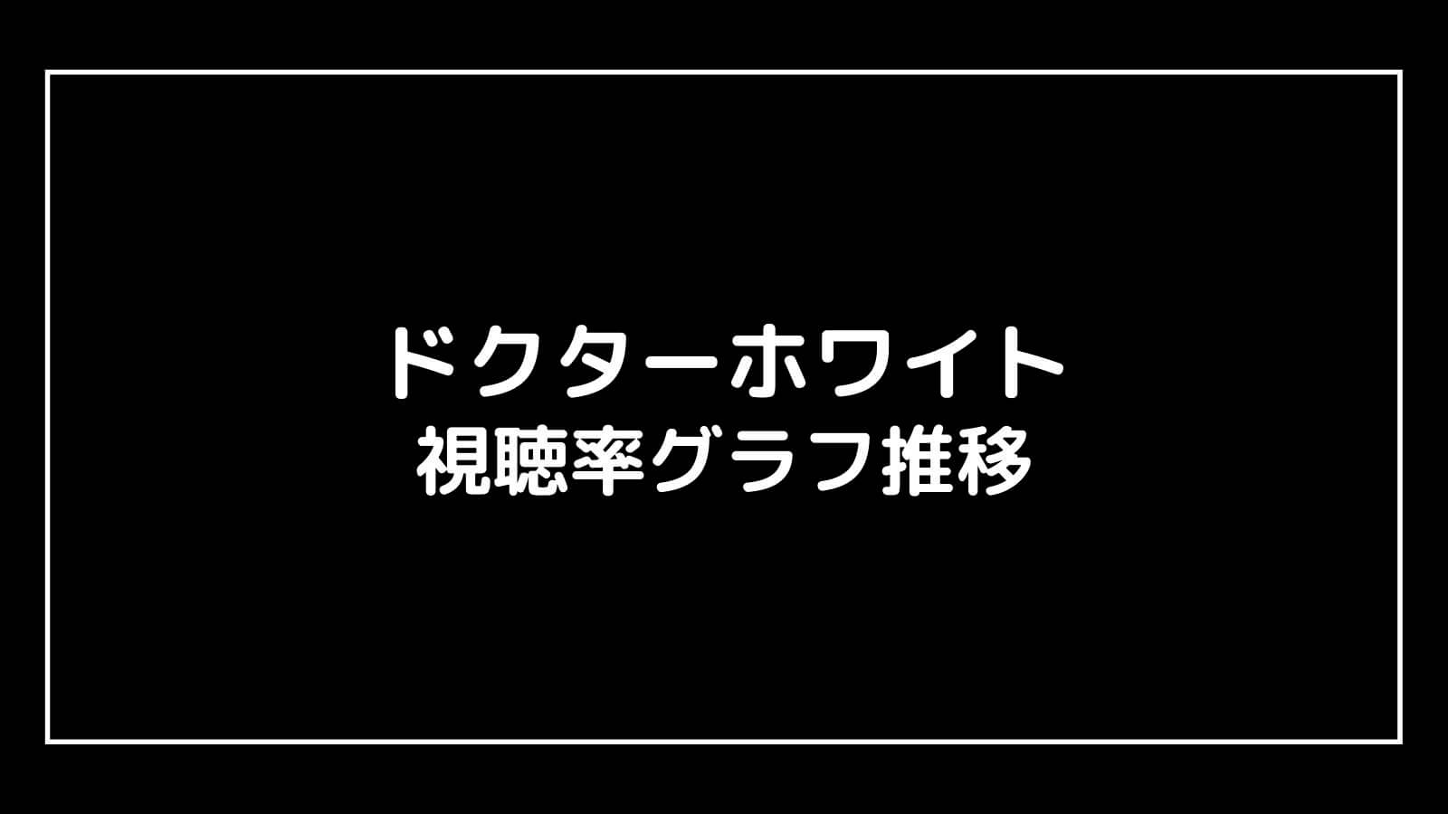 『ドクターホワイト』現在の視聴率速報と最終回までのグラフ推移